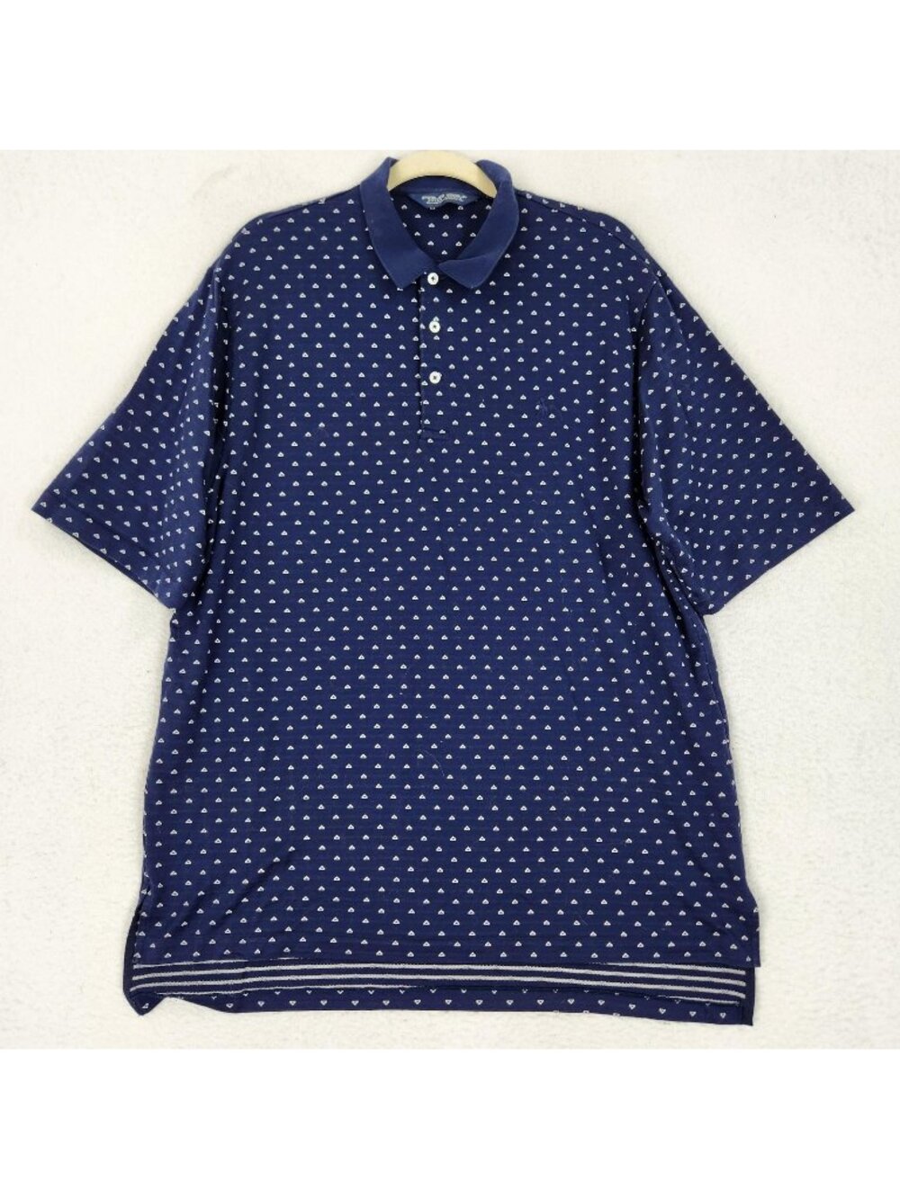 Polo Ralph Lauren Polo Shirt Mens Large Blue Pima Cotton Golf Short Sleeve